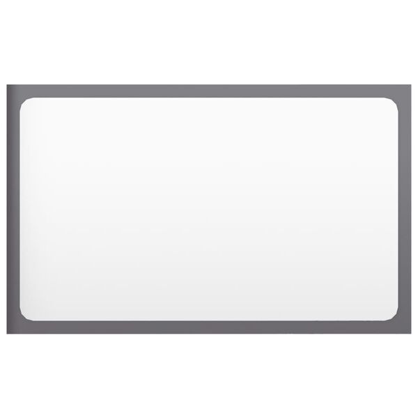 vidaXL magasf&eacute;nyű sz&uuml;rke forg&aacute;cslap f&uuml;rdőszobai t&uuml;k&ouml;r 60 x 1,5 x 37 cm