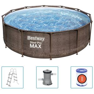 Bestway Steel Pro MAX Deluxe Series kerek medenceszett 366 x 100 cm