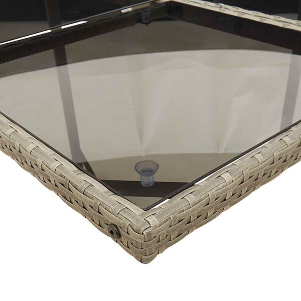 vidaXL 13 r&eacute;szes sz&uuml;rke polyrattan kerti &uuml;lőgarnit&uacute;ra p&aacute;rn&aacute;kkal