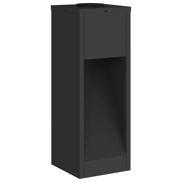 vidaXL Napelemes LED Útjelző Lámpa 2 pcs Fekete Hidegen hengerelt acél