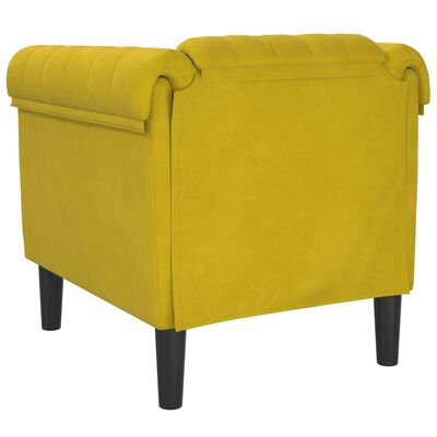 vidaXL sárga bársony kanapéfotel