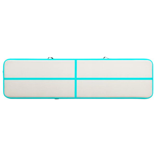 vidaXL z&ouml;ld PVC felf&uacute;jhat&oacute; tornamatrac pump&aacute;val 800 x 100 x 20 cm