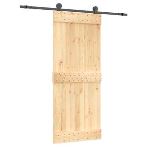 vidaXL Cs&uacute;sz&oacute; ajt&oacute; 85 x 210 cm Szil&aacute;rd Fenyőfa (Nem Kezelt)