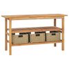 vidaXL t&ouml;m&ouml;r t&iacute;kfa f&uuml;rdőszobai pipereszekr&eacute;ny 3 kos&aacute;rral 132x45x75 cm