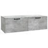vidaXL Fali TV szekr&eacute;ny Betonsz&uuml;rke 98 x 41 x 30 cm Szerelt Fa