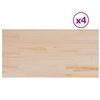 vidaXL 4 db t&ouml;m&ouml;r fenyőfa t&eacute;glalap alak&uacute; asztallap 100 x 50 x 1,7 cm