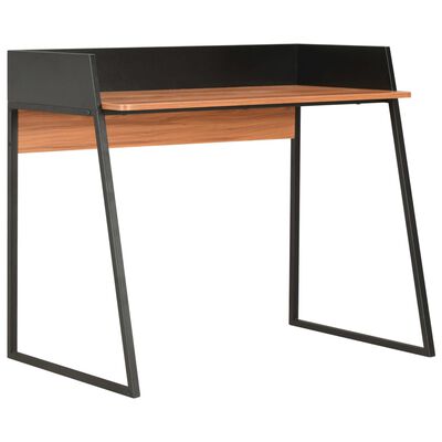 vidaXL fekete és barna íróasztal 90 x 60 x 88 cm