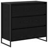 vidaXL Sz&eacute;f Fekete t&ouml;lgy 79 x 36 x 75.5 cm Szerelt Fa