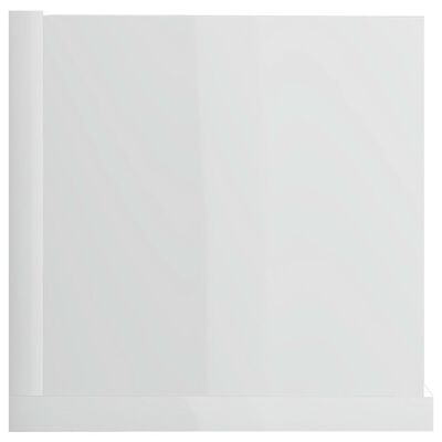 vidaXL fehér magasfényű forgácslap CD-tartó fali polc 100 x 18 x 18 cm