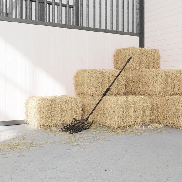 vidaXL 14 fogas fekete acél vasvillafej