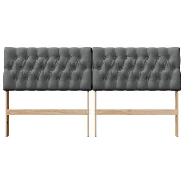 vidaXL K&aacute;rpitozott fejt&aacute;mla S&ouml;t&eacute;tsz&uuml;rke 180 cm T&ouml;m&ouml;r fenyőfa