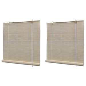 vidaXL 2 db term&eacute;szetes bambuszrol&oacute; 120 x 160 cm