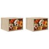 vidaXL Fali &eacute;jjeli szekr&eacute;ny GENNEP 2 db Sonoma T&ouml;lgy 36 x 33 x 25 cm