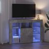 vidaXL Sarok LED TV szekr&eacute;ny Beton Sz&uuml;rke 100x40x68cm Faanyag
