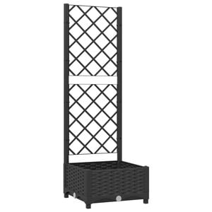 vidaXL fekete kerti vir&aacute;gl&aacute;da r&aacute;ccsal 40 x 40 x 121,5 cm PP