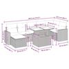 vidaXL 8 r&eacute;szes sz&uuml;rke polyrattan kerti &uuml;lőgarnit&uacute;ra p&aacute;rn&aacute;kkal