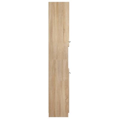 vidaXL sonoma-tölgyszínű szerelt fa fürdőszobaszekrény 32x34x188,5 cm