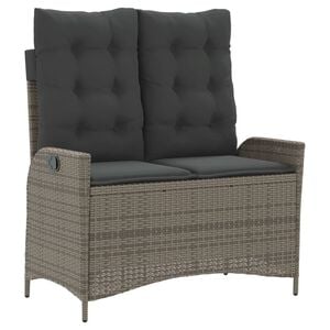 vidaXL sz&uuml;rke polyrattan d&ouml;nthető kerti pad p&aacute;rn&aacute;val