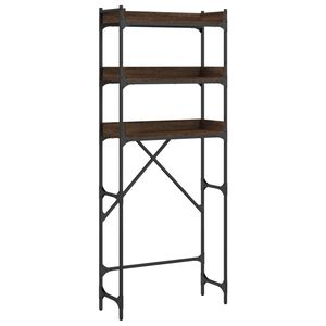 vidaXL barna t&ouml;lgysz&iacute;nű szerelt fa mos&oacute;g&eacute;ppolc 67 x 25 x 163 cm