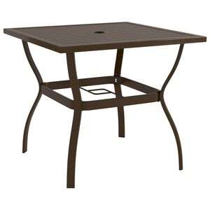 vidaXL barna ac&eacute;l kerti asztal 81,5 x 81,5 x 72 cm
