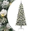 vidaXL Műanyag Hajtogat&oacute;s Kar&aacute;csonyfa 300 LED Z&ouml;ld &eacute;s Feh&eacute;r 240 cm