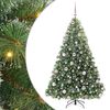 vidaXL Mű kar&aacute;csonyfa 300 LED-del &aacute;llv&aacute;nnyal Z&ouml;ld 180 cm PE &eacute;s PVC