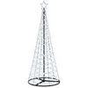 vidaXL LED spir&aacute;l kar&aacute;csonyfa talppal EKENAS 180 cm 220 LED