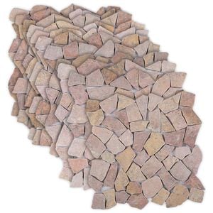 vidaXL Mozaik Csemp&eacute;k Piros 30 x 30 cm M&aacute;rv&aacute;ny