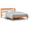 vidaXL viaszbarna t&ouml;m&ouml;r fenyőfa &aacute;gykeret fejt&aacute;ml&aacute;val 135 x 190 cm