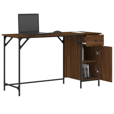 vidaXL barna tölgyszínű szerelt fa számítógépasztal 131 x 48 x 75 cm