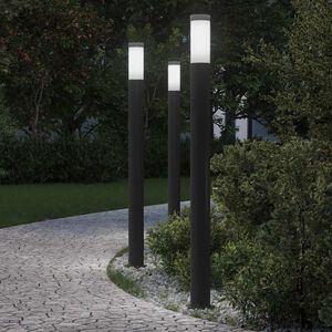 vidaXL 3 db oszlopl&aacute;mpa 110 cm rozsdamentes ac&eacute;l IP44