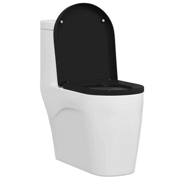 vidaXL WC &uuml;lőke &Aacute;ll&iacute;that&oacute; Fekete 48 x 36,5 x 4,5 cm Polipropil&eacute;n