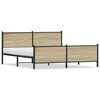 vidaXL sonoma t&ouml;lgy sz&iacute;nű f&eacute;m &aacute;gykeret matrac n&eacute;lk&uuml;l 183 x 213 cm