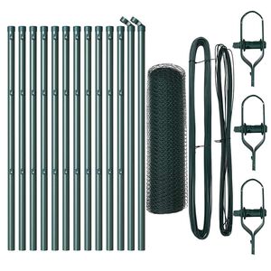 vidaXL Hatsz&ouml;gletű ker&iacute;t&eacute;s talajr&ouml;gz&iacute;tő 25 x 0,8 m PVC-bevonatos ac&eacute;l