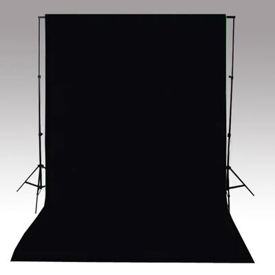 vidaXL fekete pamut háttér 500 x 300 cm