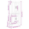vidaXL betonsz&uuml;rke szerelt fa magasszekr&eacute;ny 69,5 x 34 x 180 cm