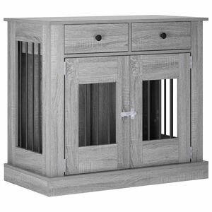 vidaXL Kutya ketrec b&uacute;tor Sz&uuml;rke Sonoma 90 x 47,5 x 80 cm Szerelt Fa