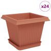 vidaXL N&ouml;v&eacute;nycser&eacute;p 24 pcs T&eacute;gla V&ouml;r&ouml;s 20 x 20 x 16 cm Műanyag
