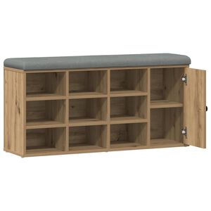 vidaXL k&eacute;zműves t&ouml;lgy szerelt fa cipőt&aacute;rol&oacute; pad 102x32x50 cm