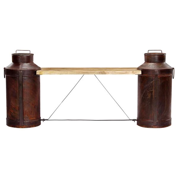 vidaXL t&ouml;m&ouml;r mang&oacute;fa tejes b&ouml;d&ouml;n l&aacute;bazat&uacute; pad 150 x 33 x 64 cm