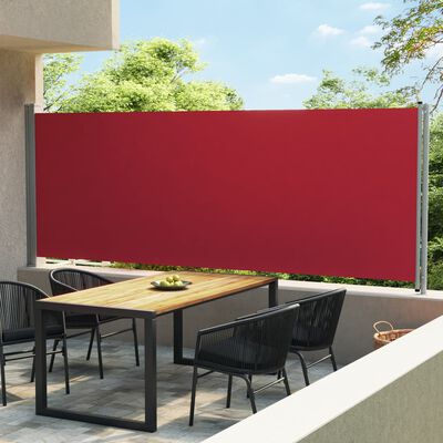 vidaXL piros behúzható oldalsó terasz-napellenző 600 x 170 cm