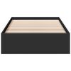 vidaXL fekete szerelt fa ágykeret fiókokkal 100 x 200 cm