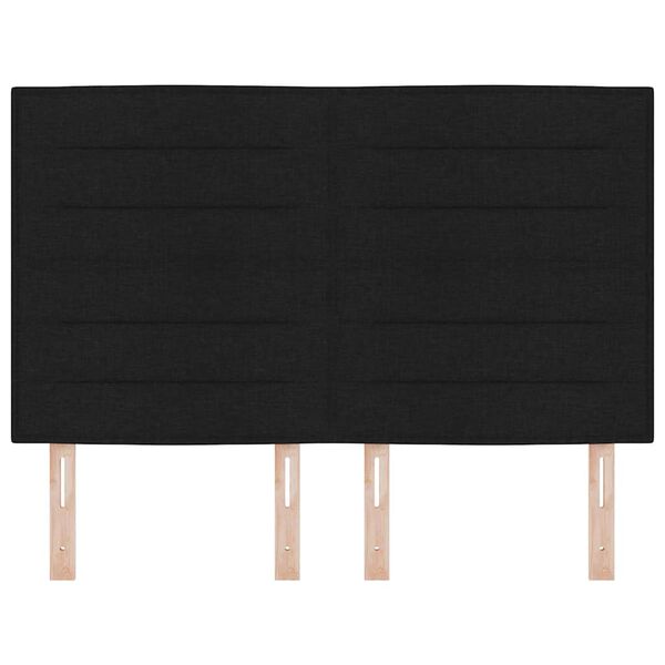 vidaXL Fejt&aacute;mla Fekete 144 cm sz&ouml;vet