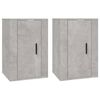 vidaXL 2 db betonsz&uuml;rke fali TV-szekr&eacute;ny 40x34,5x60 cm