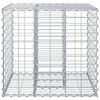 vidaXL Gabion emelt &aacute;gy Ez&uuml;st 60 x 60 x 55 cm Horganyzott ac&eacute;l