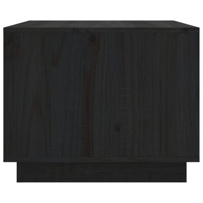 vidaXL fekete tömör fenyőfa dohányzóasztal 80 x 50 x 40 cm
