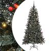 vidaXL Mű kar&aacute;csonyfa 300 LED-del Z&ouml;ld 210 cm PVC &eacute;s Műanyag &eacute;s Ac&eacute;l