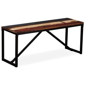 vidaXL t&ouml;m&ouml;r &uacute;jrahasznos&iacute;tott fa pad 110 x 35 x 45 cm