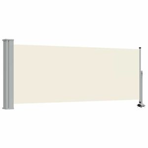 vidaXL kr&eacute;msz&iacute;nű beh&uacute;zhat&oacute; oldals&oacute; terasz napellenző 100 x 300 cm