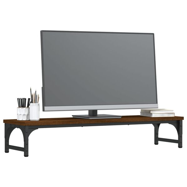vidaXL barna t&ouml;lgysz&iacute;nű szerelt fa monitor&aacute;llv&aacute;ny 85 x 23 x 15,5 cm